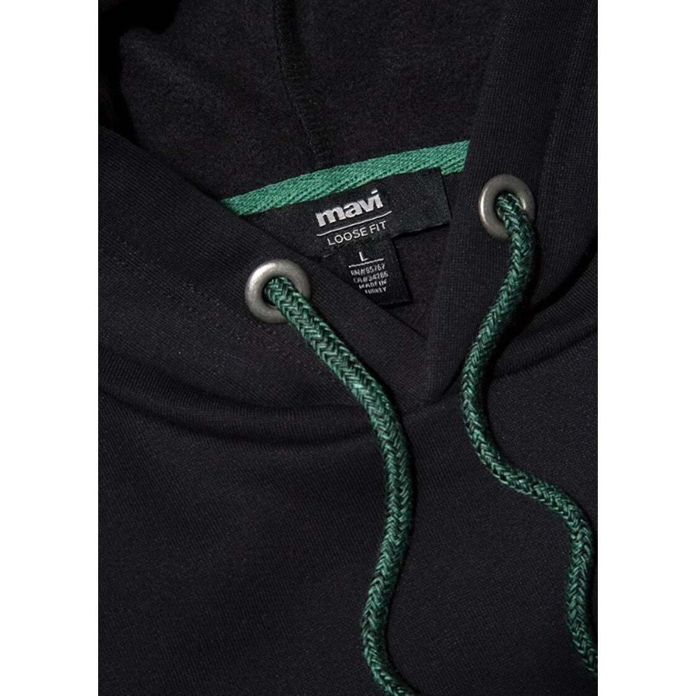 Mavi 065809-900 Logo Nakışlı Erkek Kapüşonlu Sweatshirt