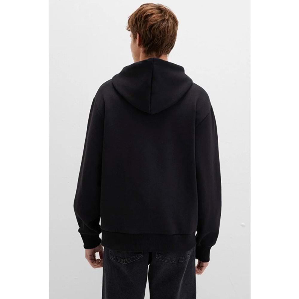 Mavi 066979-900 Mühür Logo Nakışlı Ceket Kapüşonlu Fermuarlı Erkek Sweatshirt