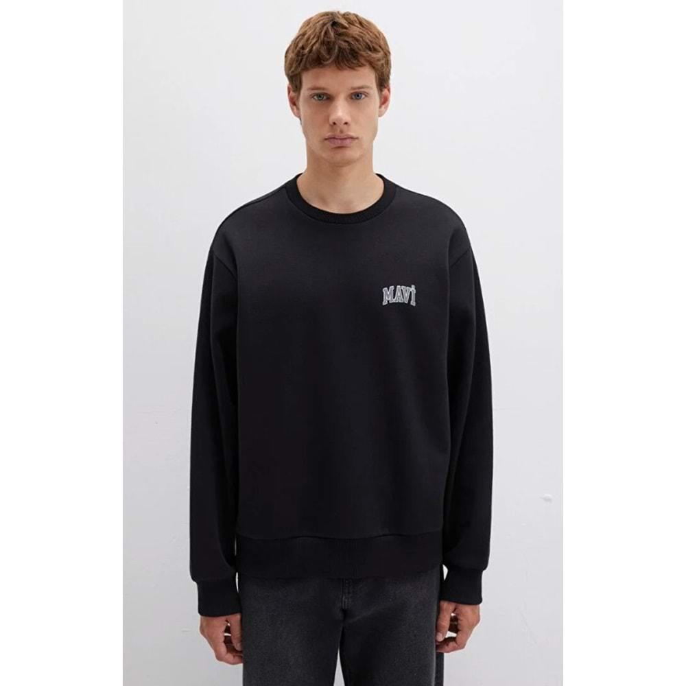 Mavi 0611716-900 Logo Baskılı Bisiklet Yaka Sweatshirt