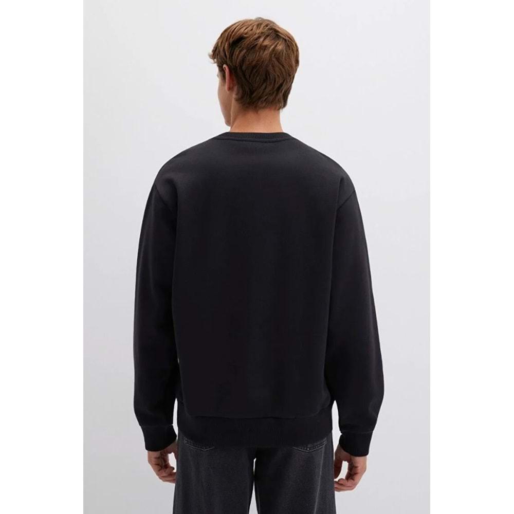 Mavi 0611716-900 Logo Baskılı Bisiklet Yaka Sweatshirt