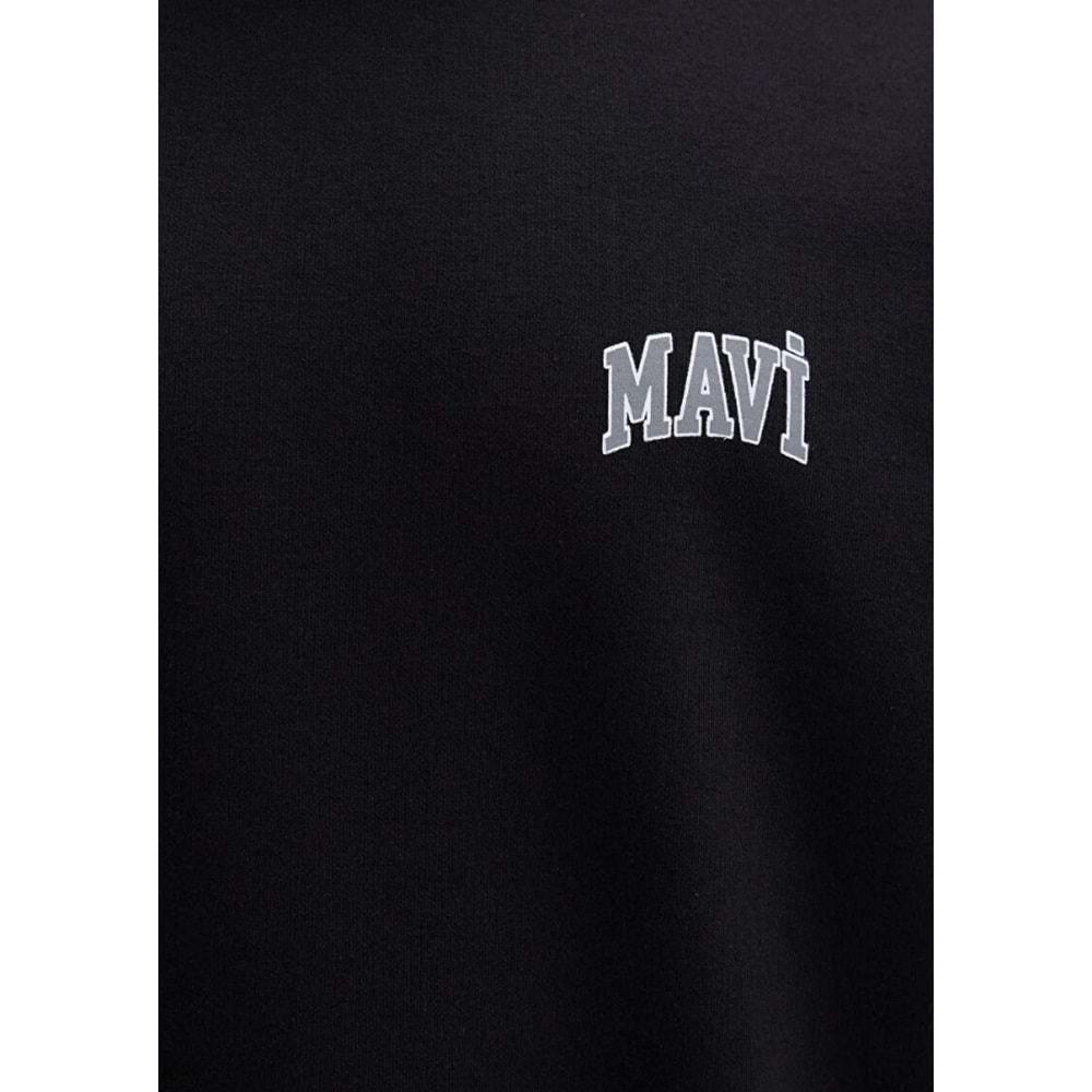 Mavi 0611716-900 Logo Baskılı Bisiklet Yaka Sweatshirt