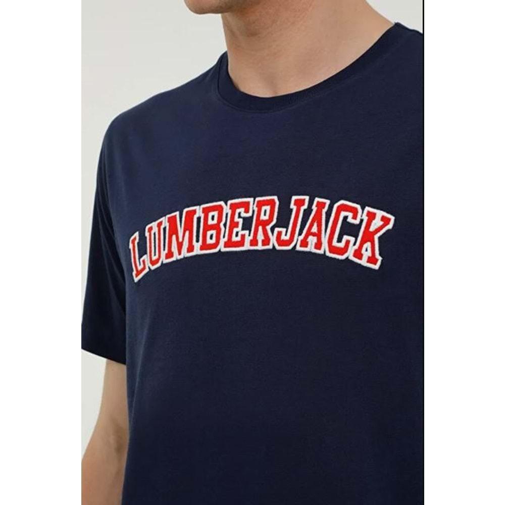 Lumberjack ML WENEG-B 11ID53 Lacivert Erkek Kısa Kol T-Shirt Erkek Tişört