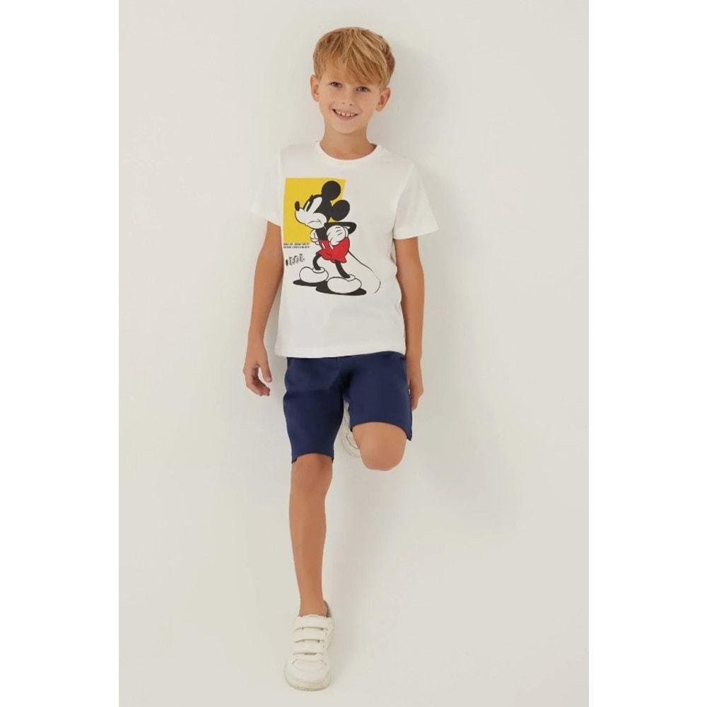 Minnie Mouse Lisanslı D4883 Beyond T-Shirt ve Şort Alt Üst Erkek Çocuk Takımı