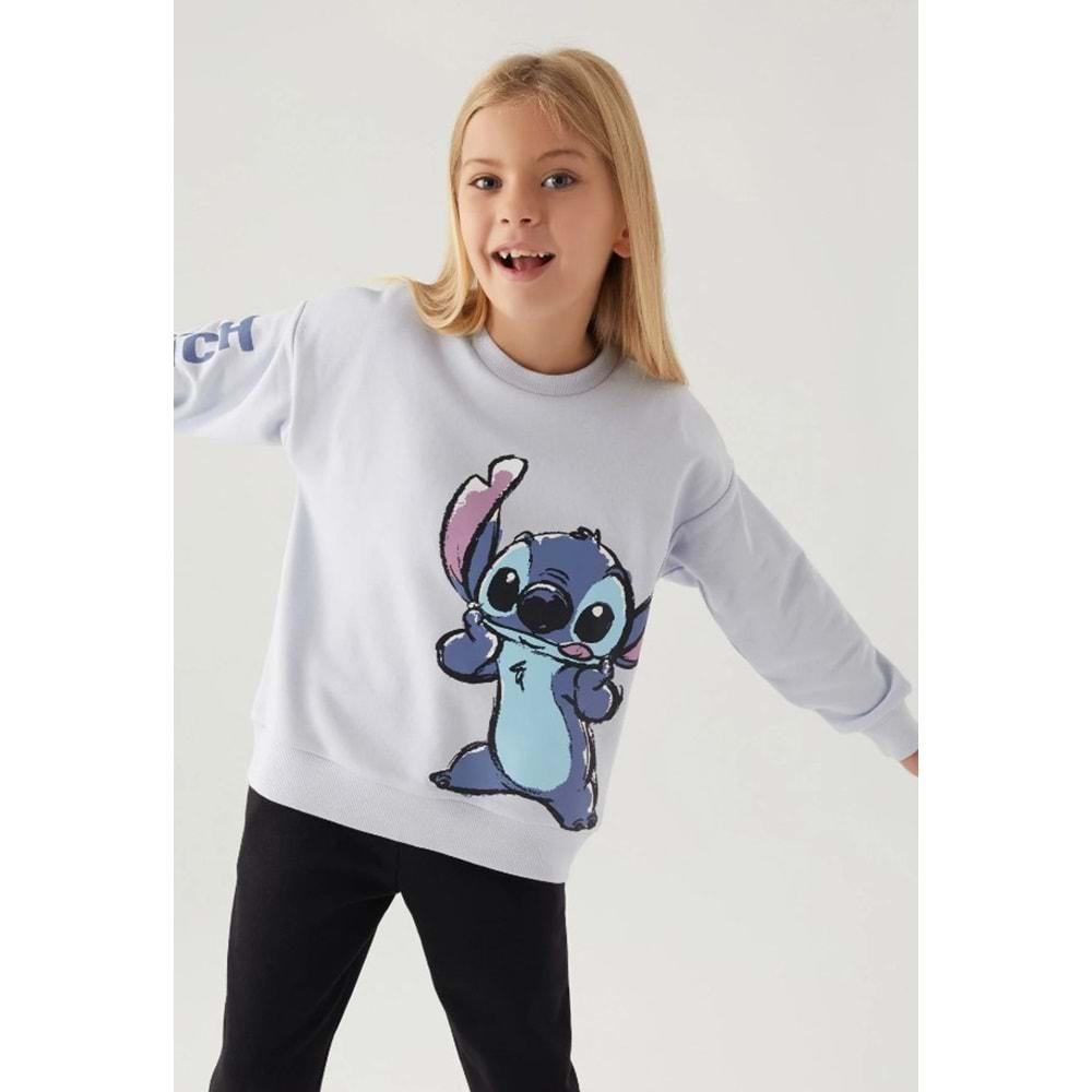 Stitch D4898 Puss Kız Çocuk Sweatshirt