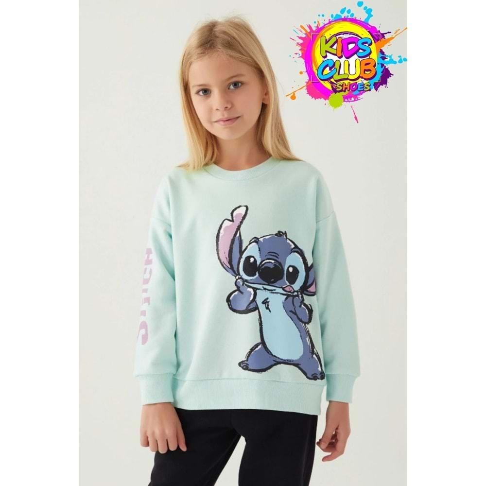 Stitch D4898 Puss Kız Çocuk Sweatshirt