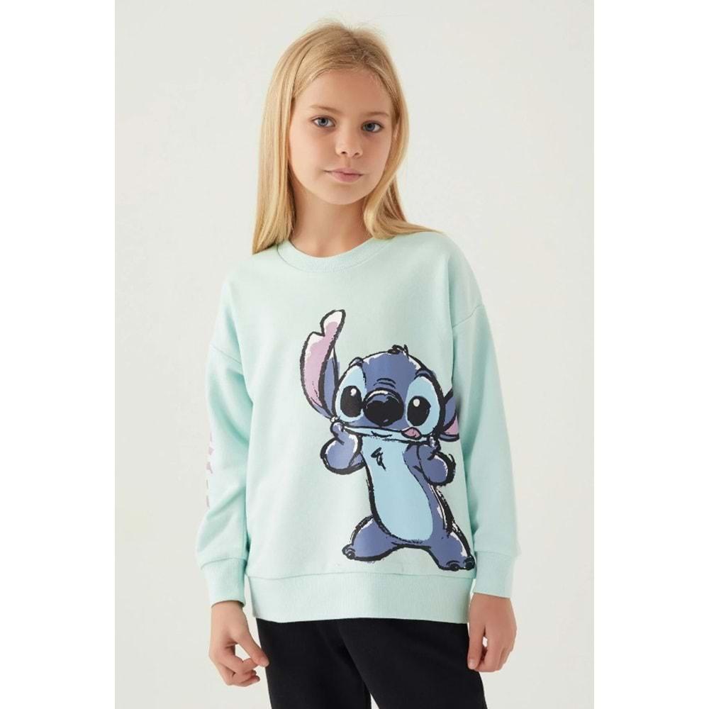 Stitch D4898 Puss Kız Çocuk Sweatshirt