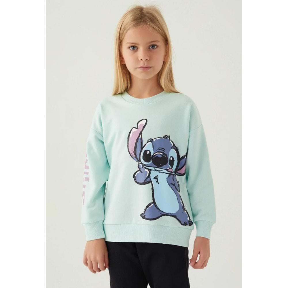 Stitch D4898 Puss Kız Çocuk Sweatshirt