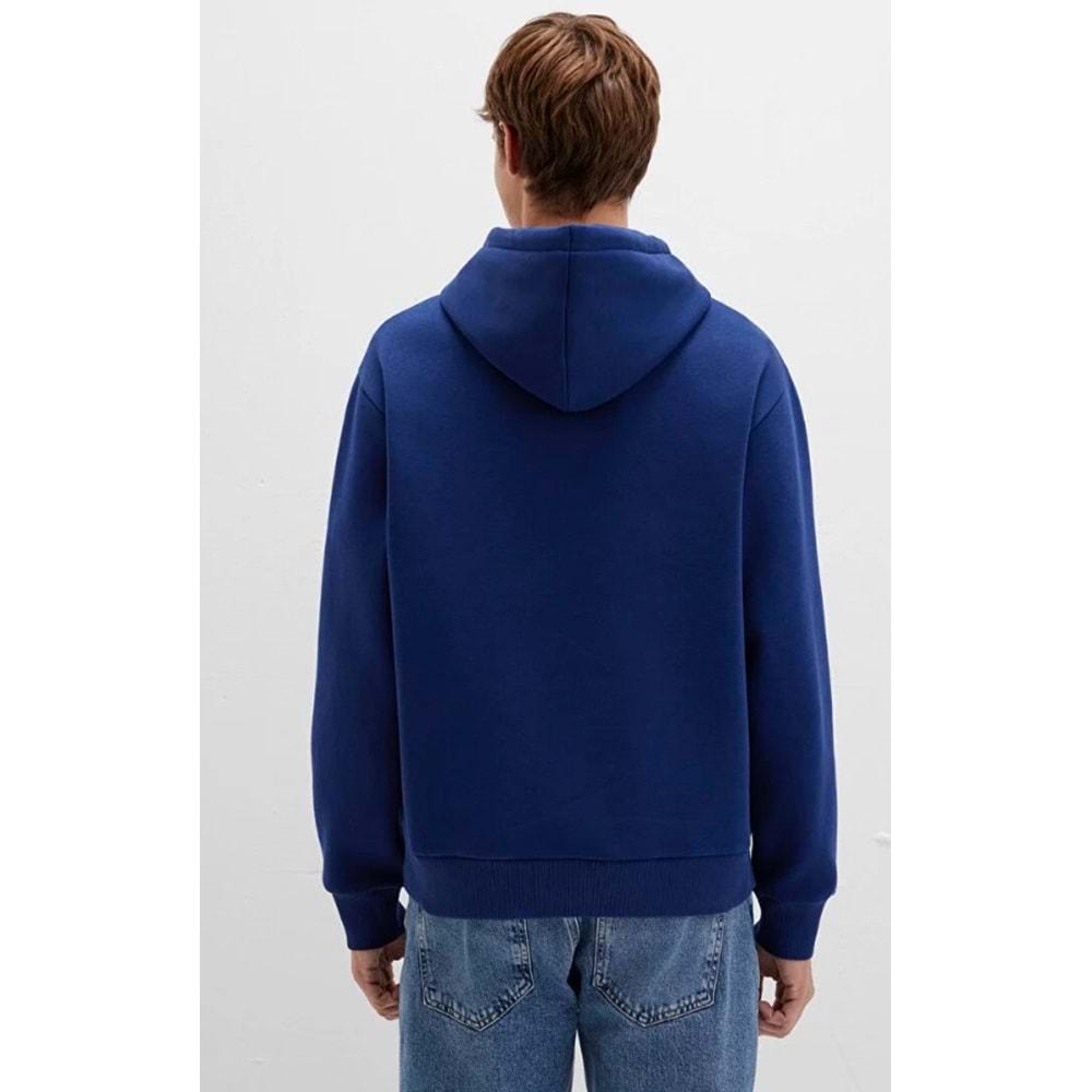 Mavi 0S10001-70722 Miav Baskılı Erkek Kapüşonlu Sweatshirt