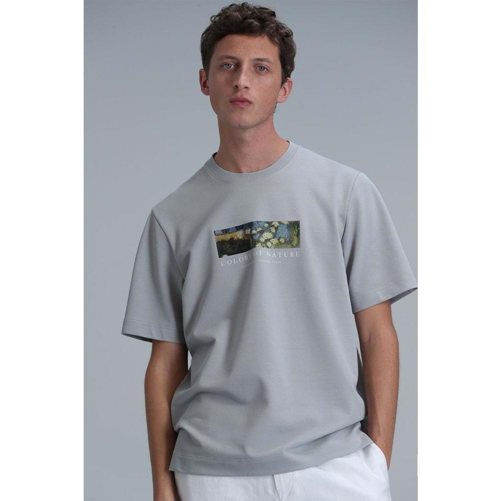 Lufian 111020193 Bıanca Modern Grafik Tişört Erkek T-Shirt