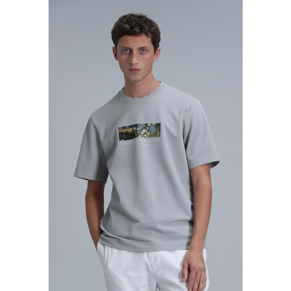 Lufian 111020193 Bıanca Modern Grafik Tişört Erkek T-Shirt