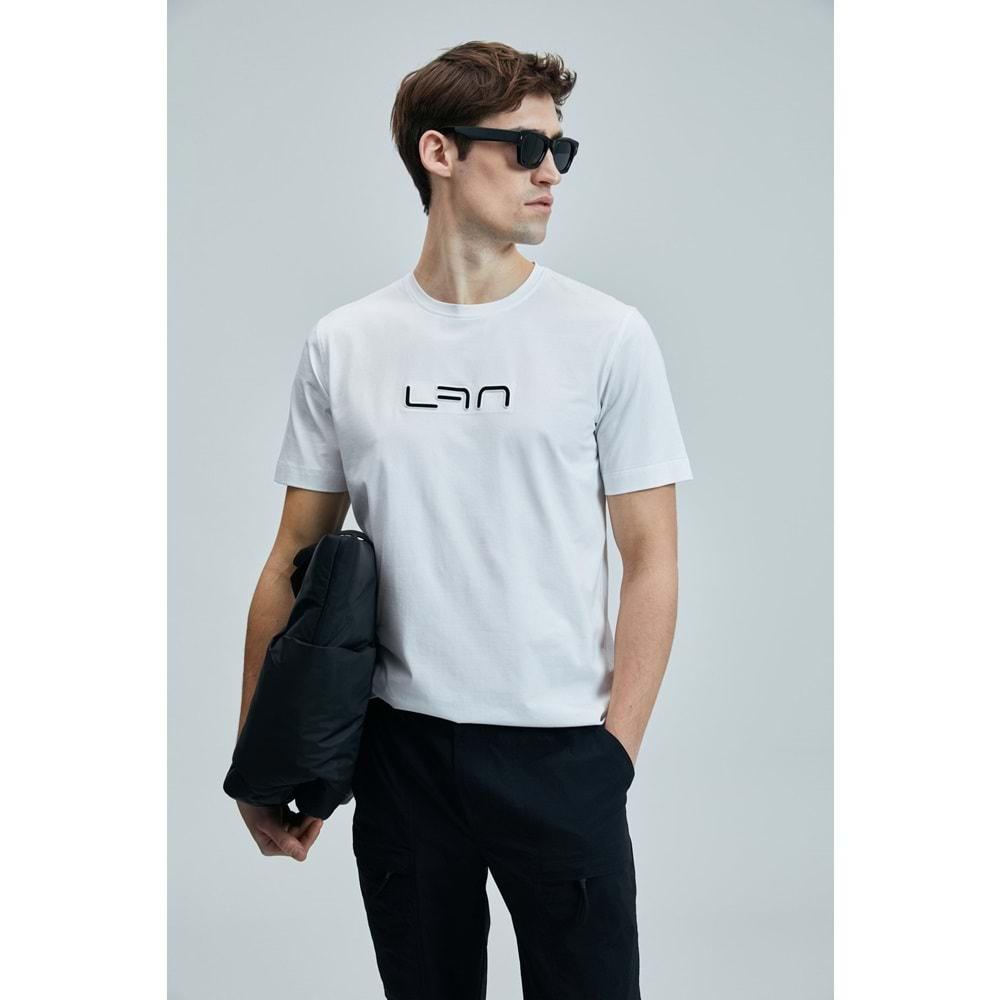 Lufian 111020244 Blaze Modern Grafik Tişort Erkek T-Shirt