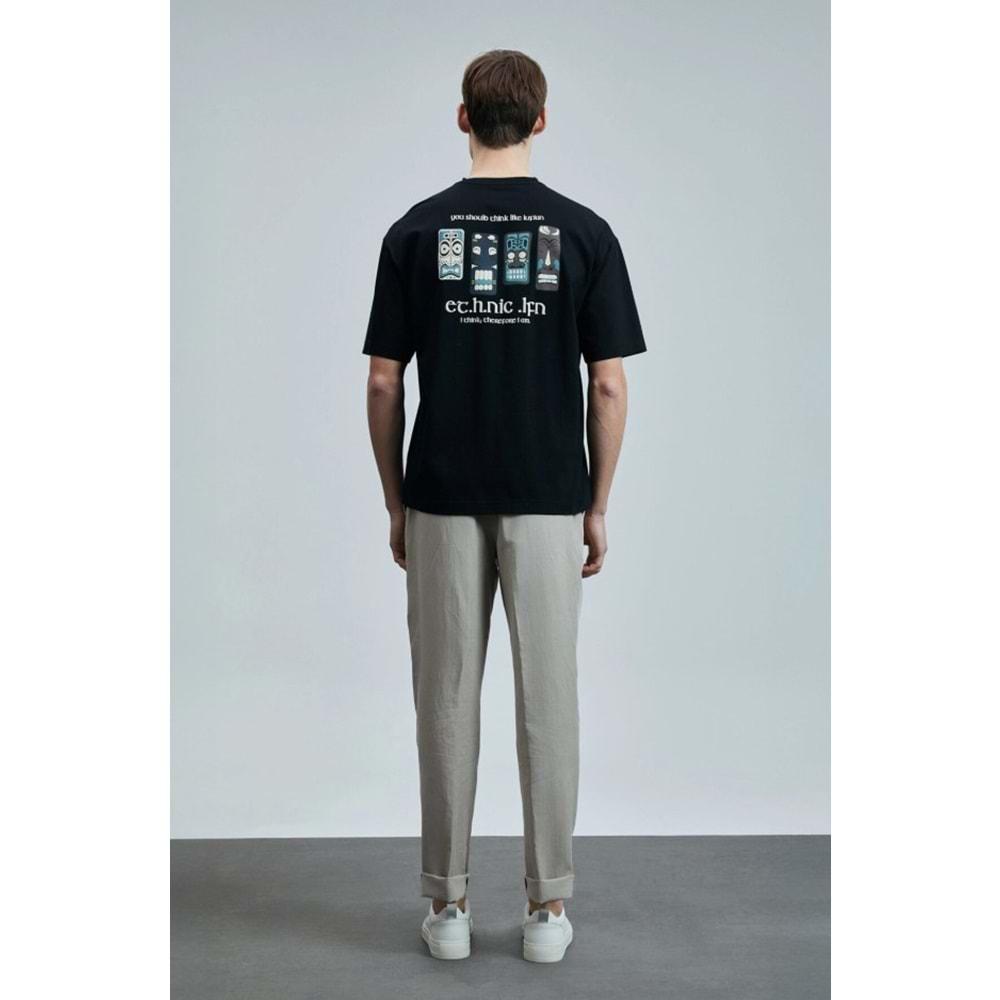 Lufian 111020248 Mask Modern Grafik T- Shirt Erkek Tişort