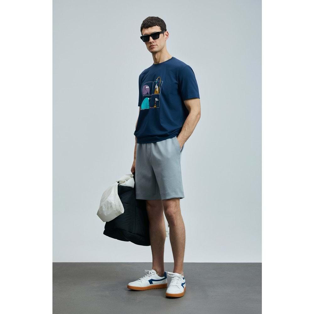 Lufian 111020254 Funky Modern Grafik Tişort Erkek T-Shirt