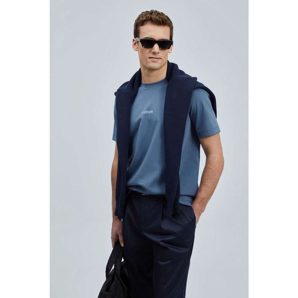 Lufian 111020235 Marcus Modern Grafik Tişort Erkek T-Shirt