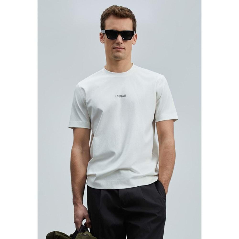 Lufian 111020235 Marcus Modern Grafik Tişort Erkek T-Shirt