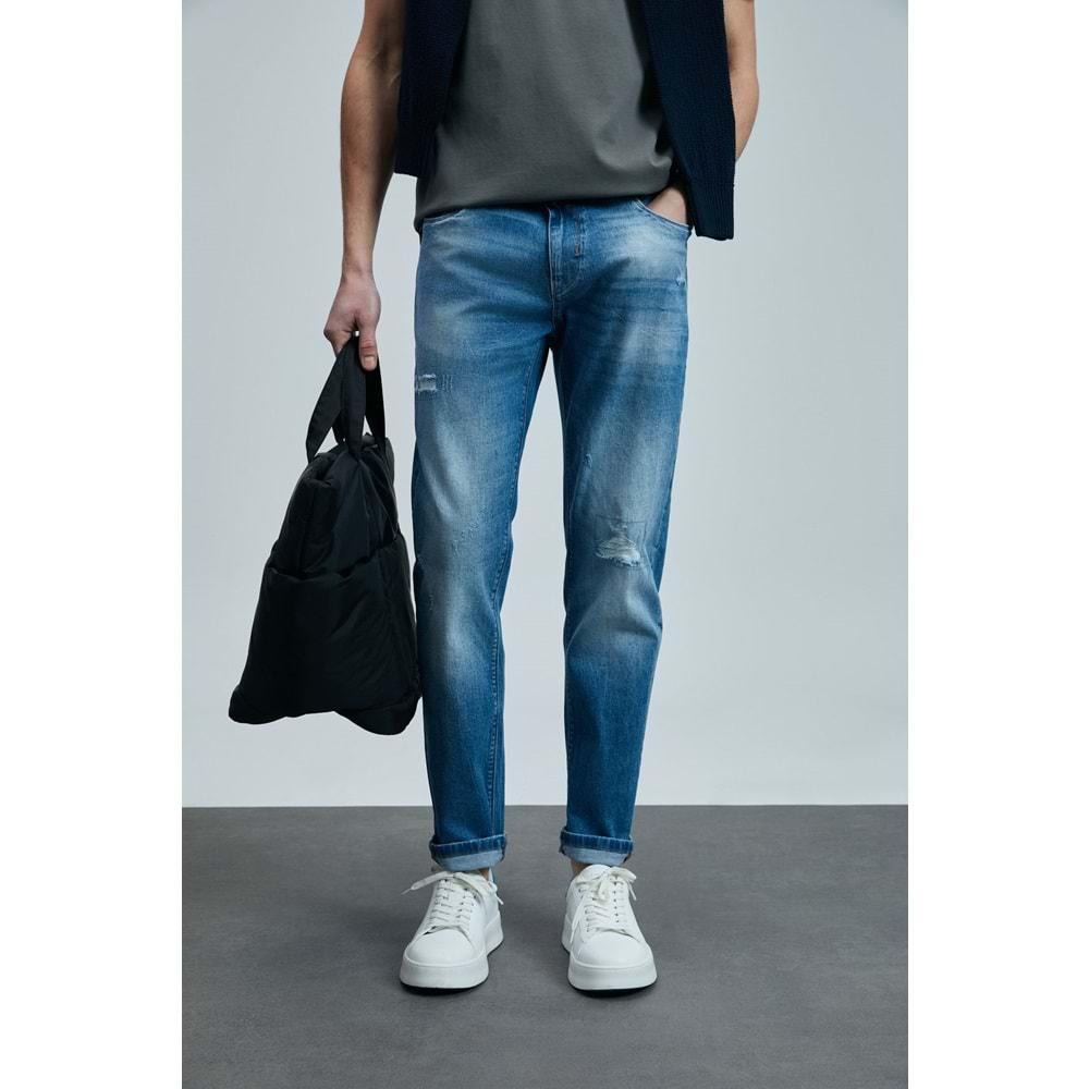 Lufian 111200196 Franz Smart Jean Erkek Pantolon Slim Fit Erkek Kot Pantolon