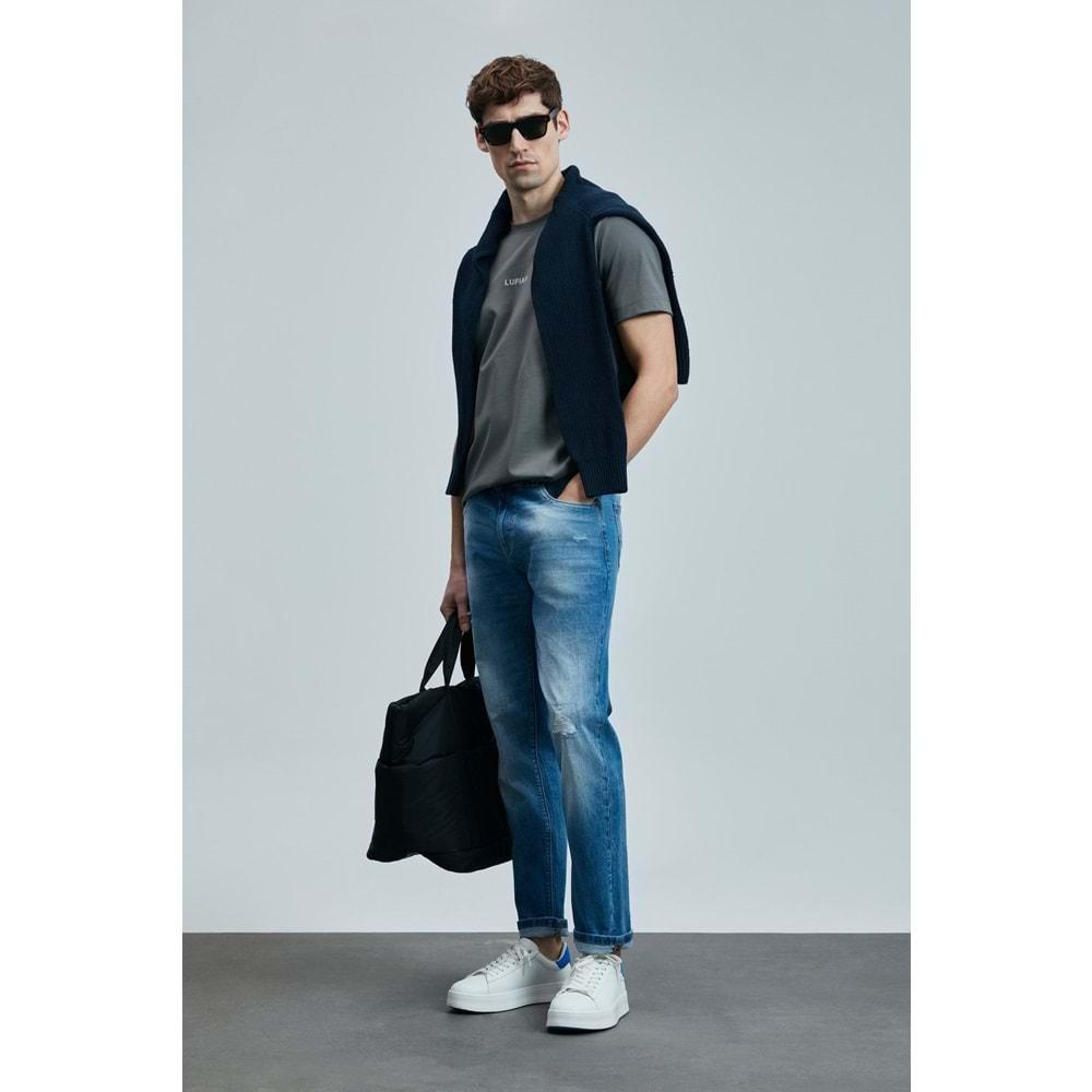 Lufian 111200196 Franz Smart Jean Erkek Pantolon Slim Fit Erkek Kot Pantolon