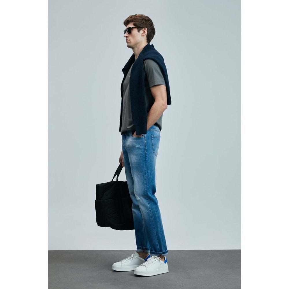 Lufian 111200196 Franz Smart Jean Erkek Pantolon Slim Fit Erkek Kot Pantolon