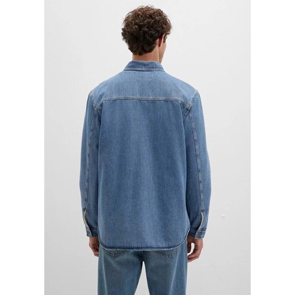 Mavi 0211186-88559 Jeremy Classic Denim Süni Kürklü Indigo Mavisi Erkek Kot Ceket