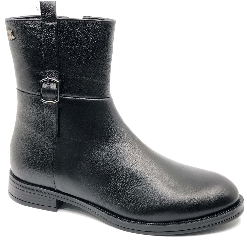 Venüs Harmany Hakiki Deri Düz Kaymaz Taban Ortopedik Kadın Bot