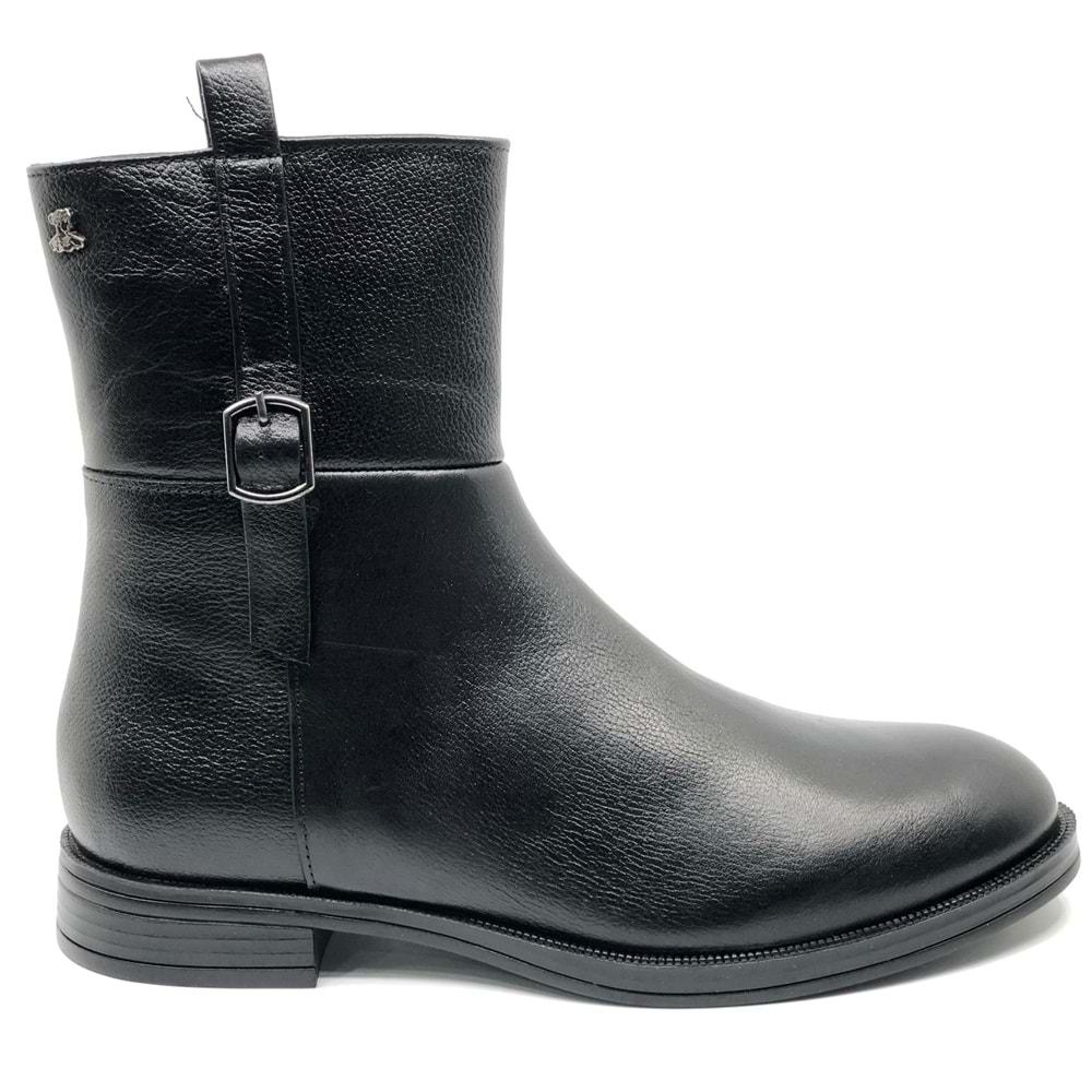 Venüs Harmany Hakiki Deri Düz Kaymaz Taban Ortopedik Kadın Bot