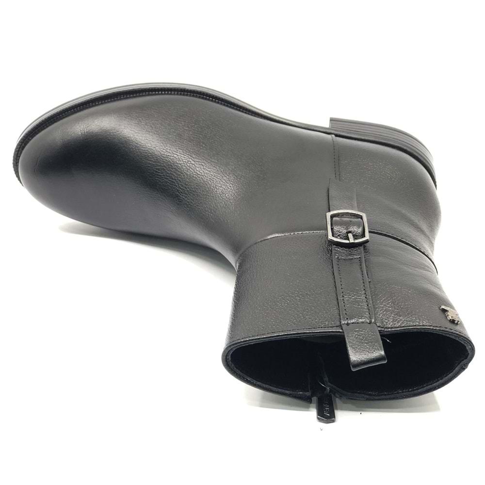 Venüs Harmany Hakiki Deri Düz Kaymaz Taban Ortopedik Kadın Bot