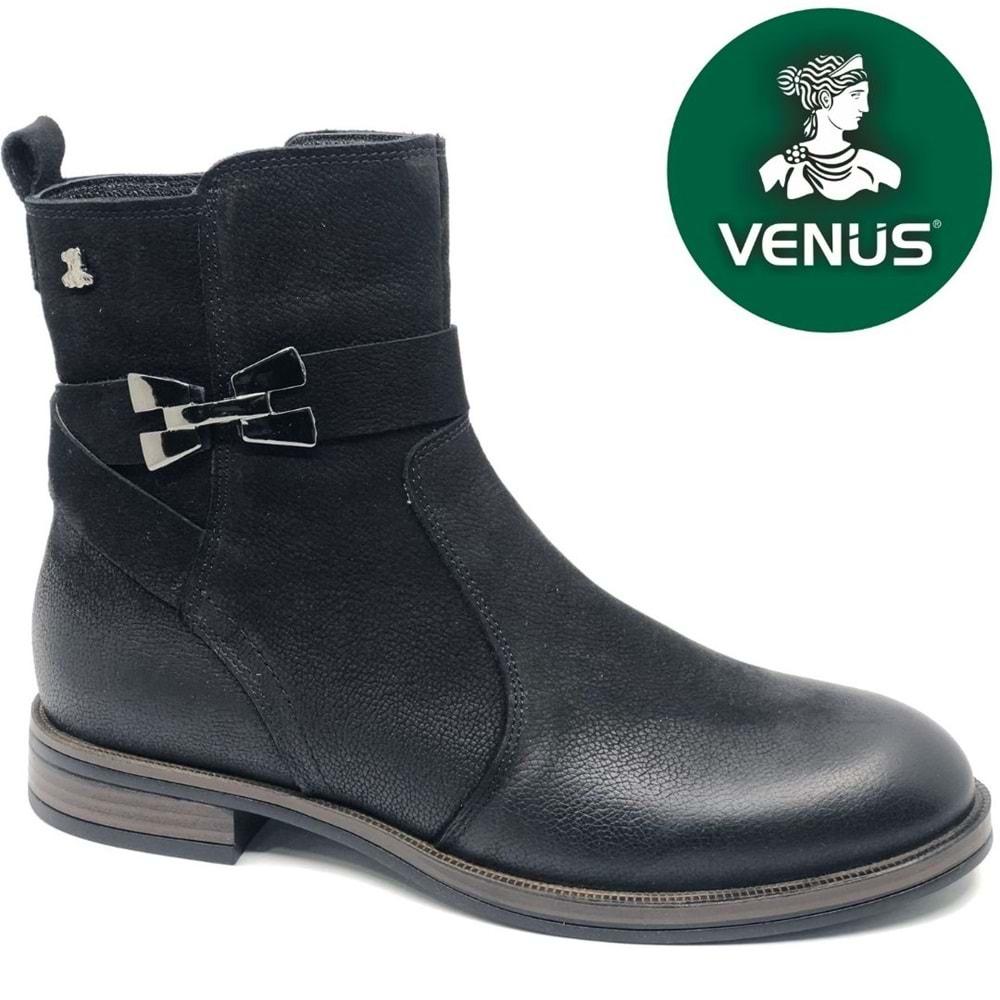 Venüs Kay Hakiki Deri Düz Kaymaz Taban Ortopedik Kadın Bot