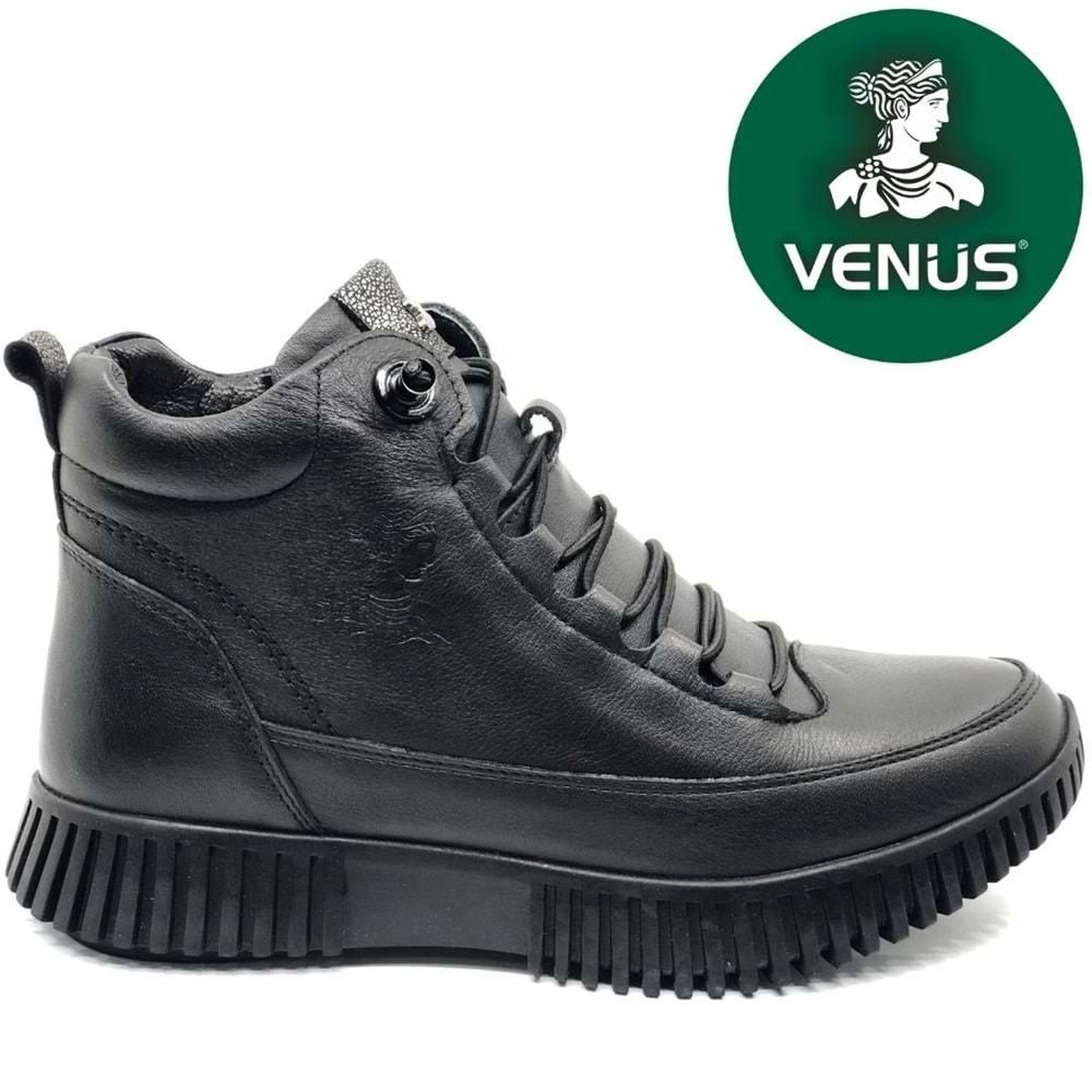 Venüs Melessa Hakiki Deri Düz Kaymaz Taban Ortopedik Kadın Bot