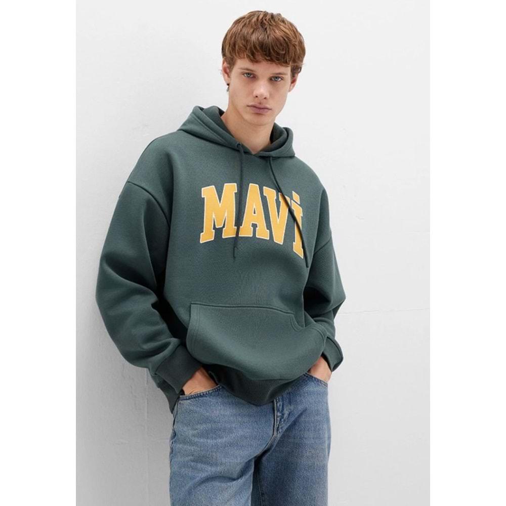 Mavi 067149-71598 Logo Baskılı Erkek Kapüşonlu Sweatshirt