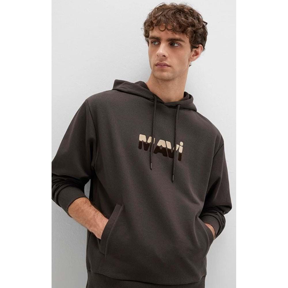 Mavi 0S10395-70219 Logo Baskılı Kapüşonlu Erkek Sweatshirt