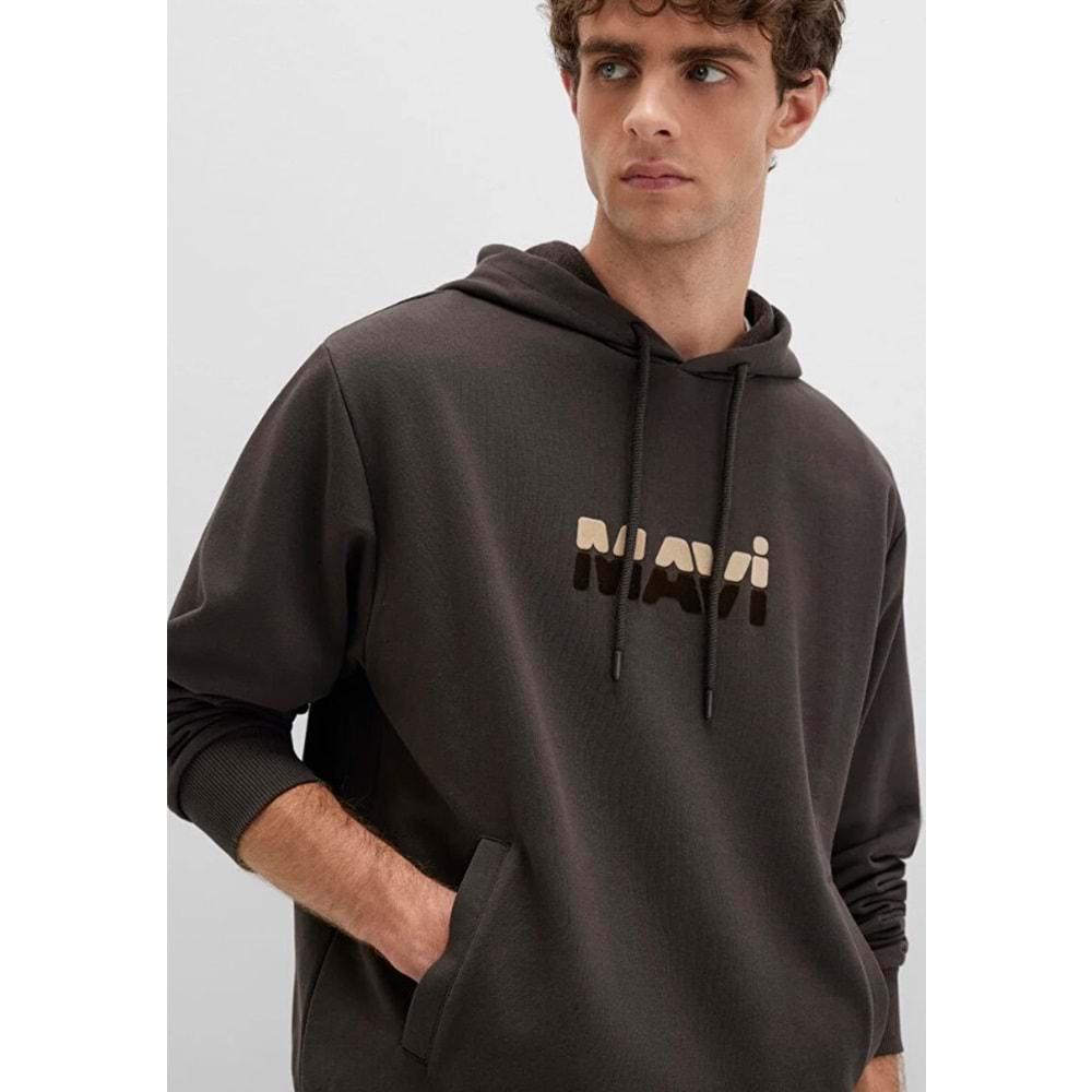 Mavi 0S10395-70219 Logo Baskılı Kapüşonlu Erkek Sweatshirt