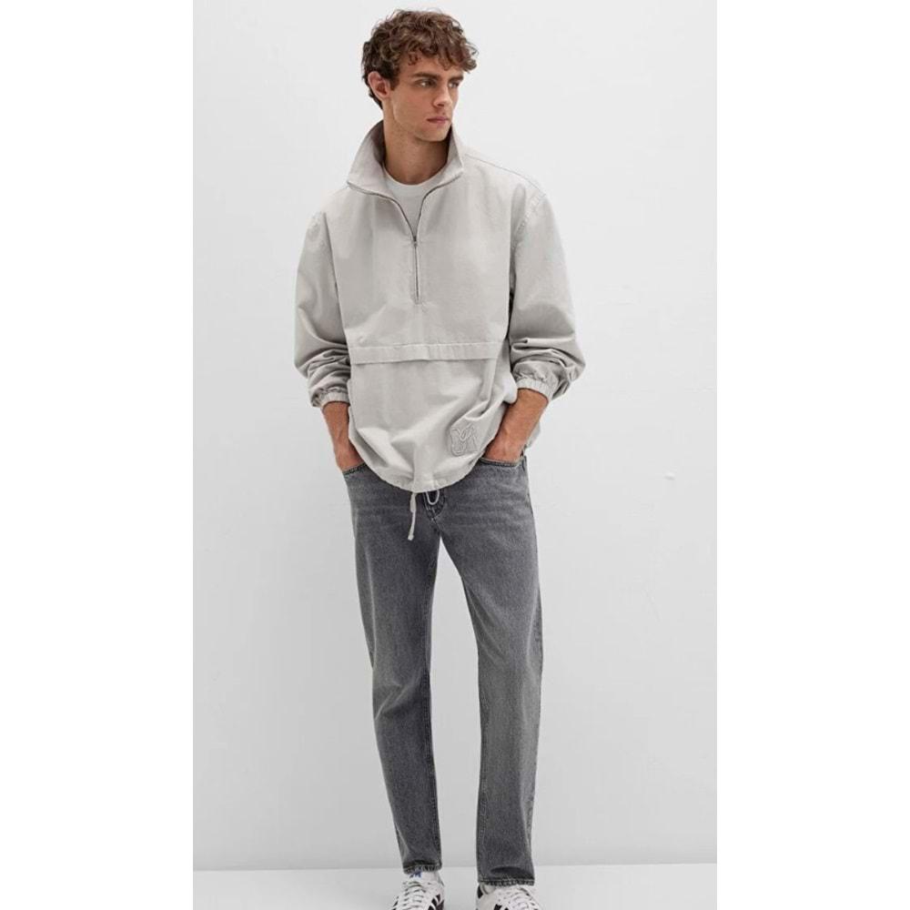 Mavi 0211684-70074 Yarım Fermuarlı Kanguru Cepli Erkek Sweatshirt