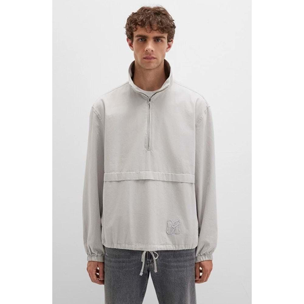 Mavi 0211684-70074 Yarım Fermuarlı Kanguru Cepli Erkek Sweatshirt