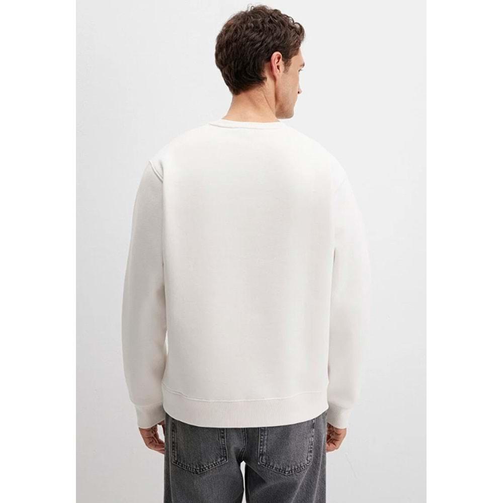 Mavi 0S10484-70057 Chalet Nakışlı Bisiklet Yaka Sweatshirt
