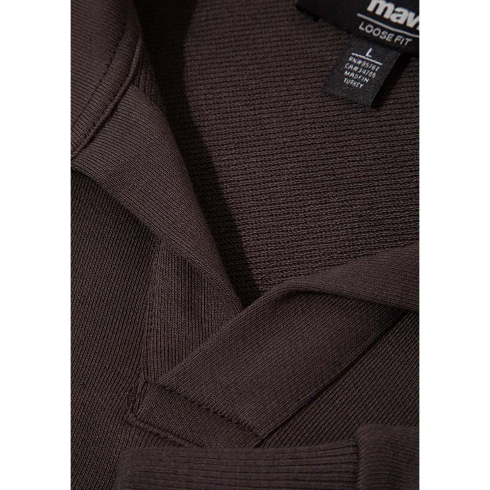 Mavi 0S10479-70219 Polo Yaka Nakışlı Erkek Kapüşonlu Sweatshirt