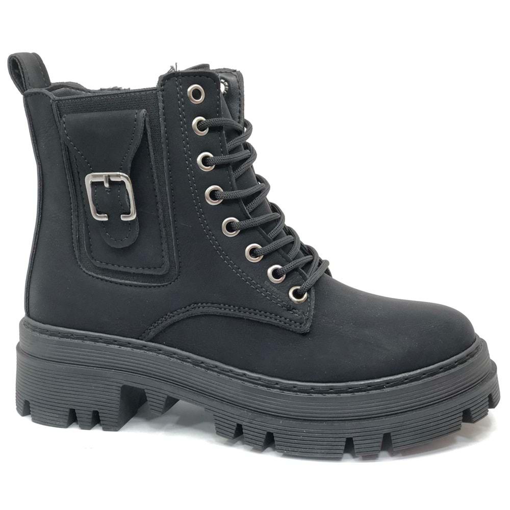 Mehtap Süs Toka Detaylı Kaymaz Taban Kadın Kısa Postal Bot