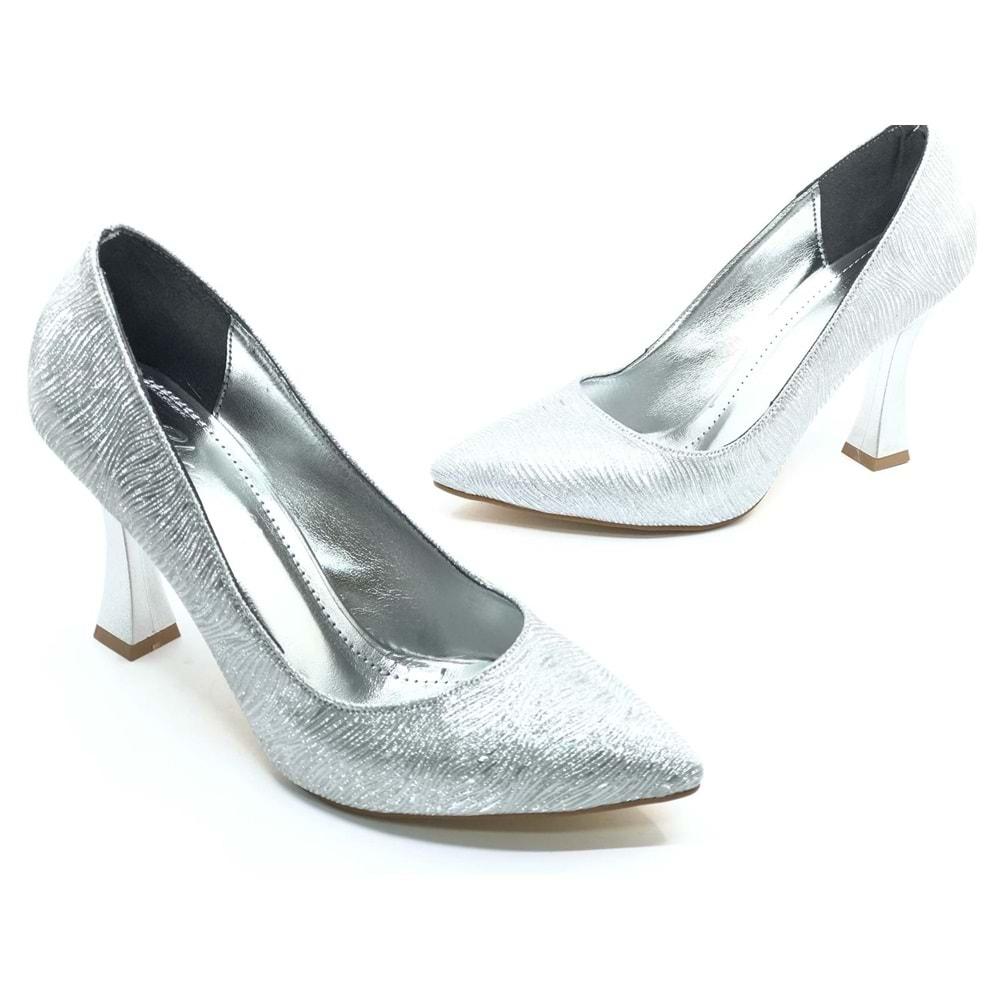 Seribo Desen Detaylı Stiletto Kadın Topuklu Ayakkabı