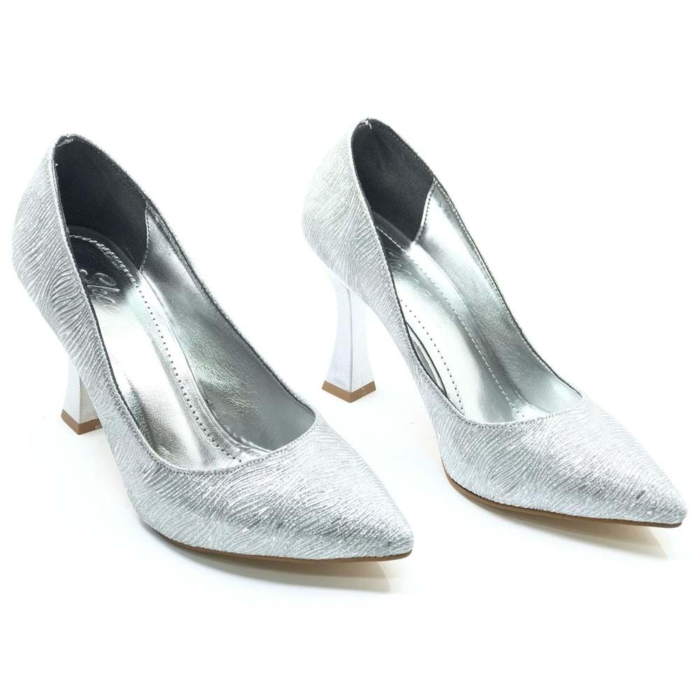 Seribo Desen Detaylı Stiletto Kadın Topuklu Ayakkabı