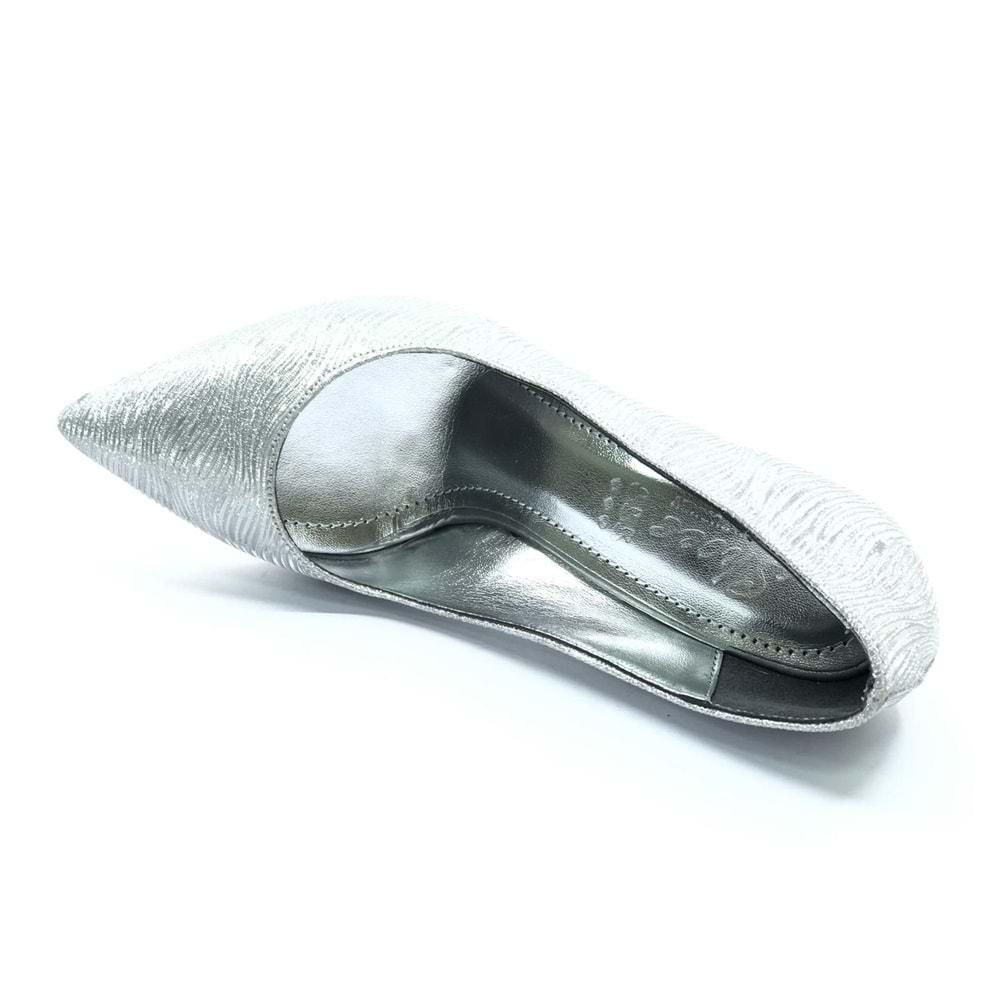Seribo Desen Detaylı Stiletto Kadın Topuklu Ayakkabı