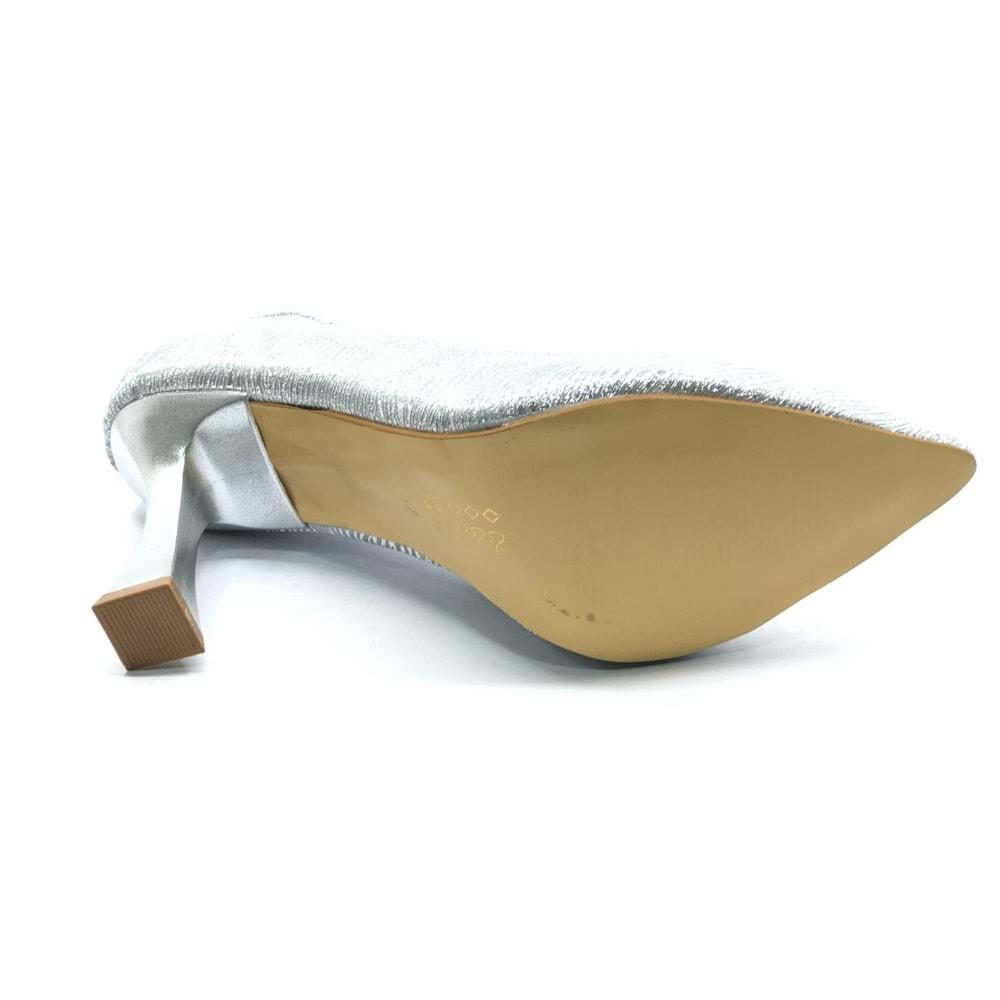 Seribo Desen Detaylı Stiletto Kadın Topuklu Ayakkabı