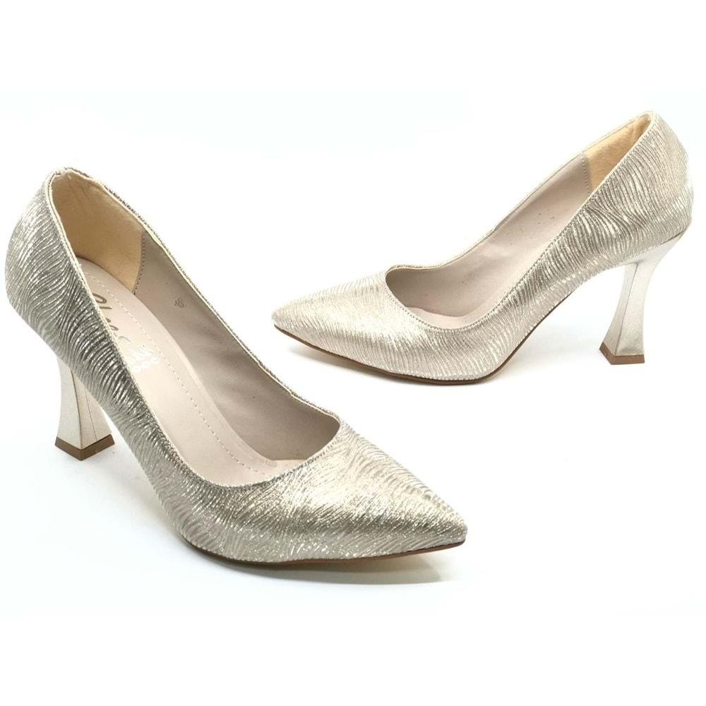 Seribo Desen Detaylı Stiletto Kadın Topuklu Ayakkabı