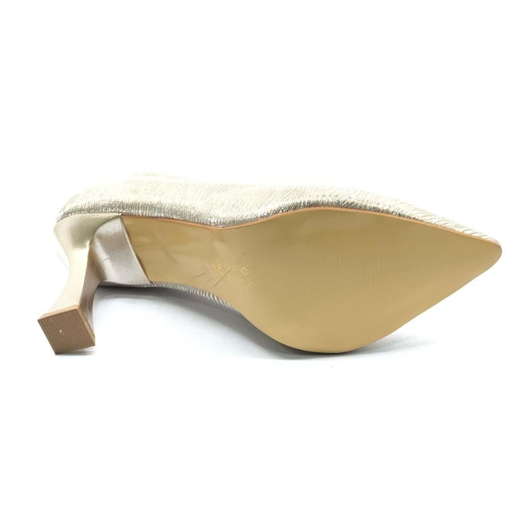 Seribo Desen Detaylı Stiletto Kadın Topuklu Ayakkabı