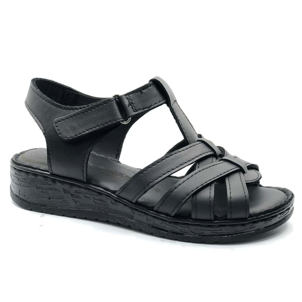 Kocamanlar 8714 Hakiki Deri Comfort Ortopedik Kadın Sandalet