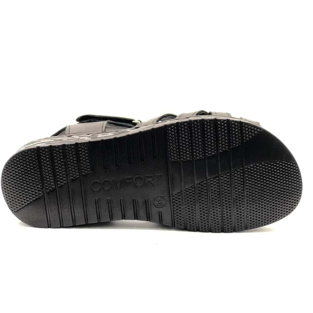 Kocamanlar 8714 Hakiki Deri Comfort Ortopedik Kadın Sandalet