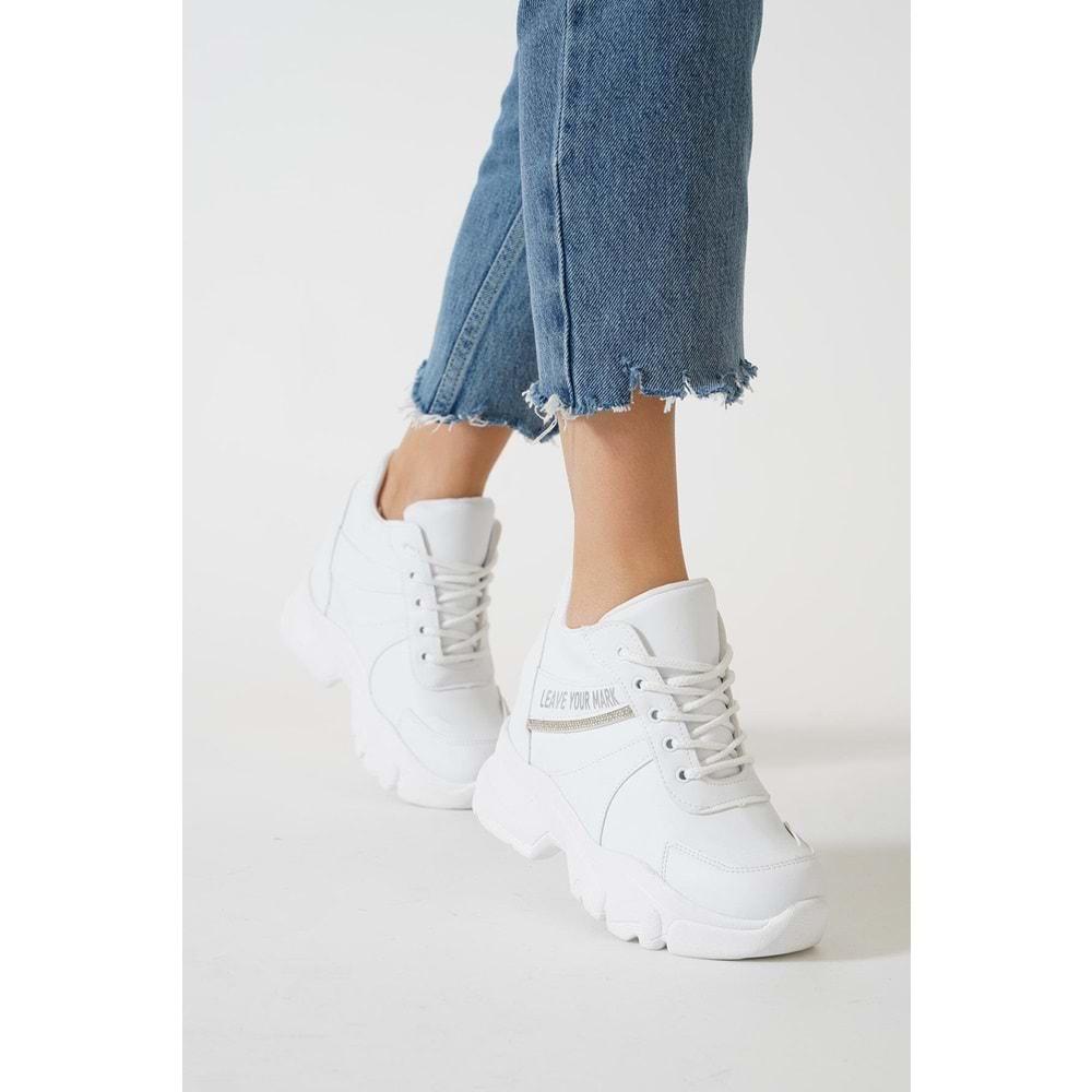 Kocamanlar 209 Cilt Gizli Topuklu Taban Sneaker Kadın Spor Ayakkabı