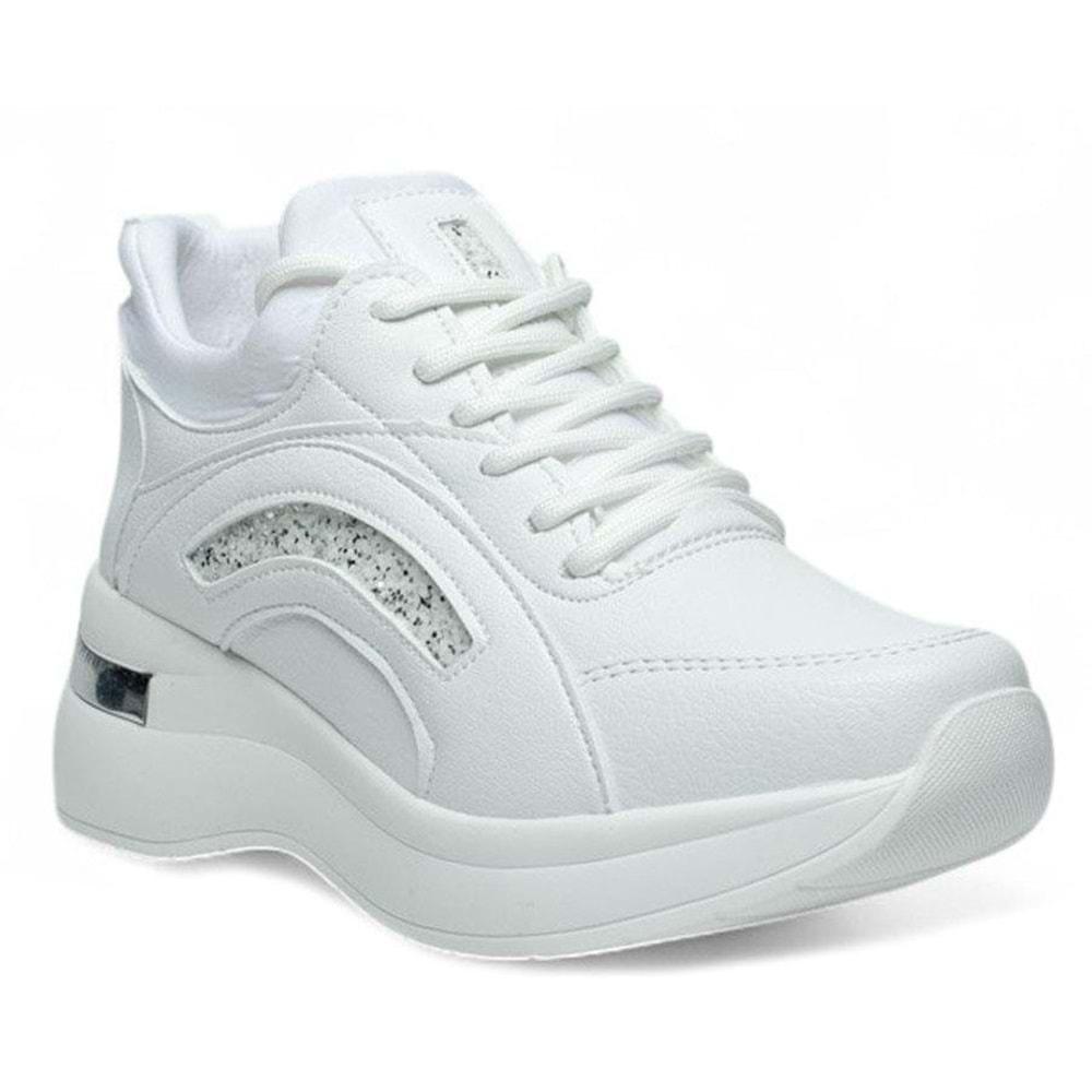 Kocamanlar 321 Cilt Gizli Topuklu Taban Sneaker Kadın Spor Ayakkabı