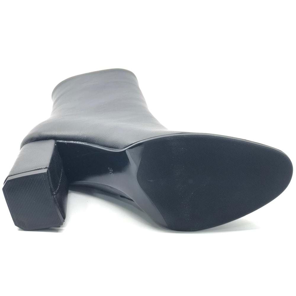 Feles Dikiş Detaylı Klasik Topuklu Kadın Bot