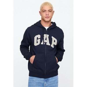 Gap V-Heritage Gap Logo Fz 851516 Erkek Kapüşonlu Fermuarlı Sweatshirt