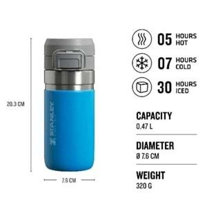 Stanley Go Quick Flip Water Bottle 0.47L Termos Kupa Bardak Matara