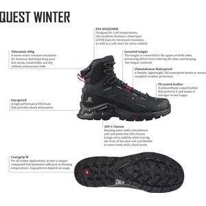 Salomon Questinter Ts Cswp L41366600 Waterproof WINTER THINSULATE™ Erkek Outdoor Bot